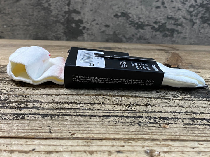 JQ208 アソス assos summerSocks skinweb サイクルソックス 白 2