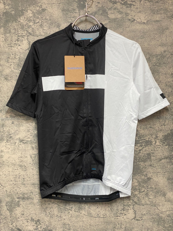 JY882 シマノ SHIMANO 半袖 サイクルジャージ 白 黒 M
