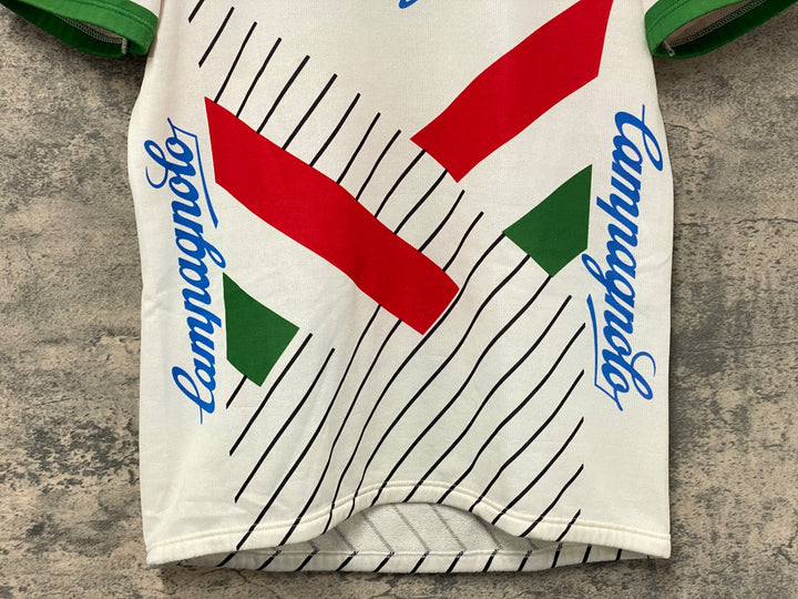 KJ353 GOLDEN TEAM 半袖 サイクルジャージ 白 CAMPAGNOLO ※サイズ不明,穴あり