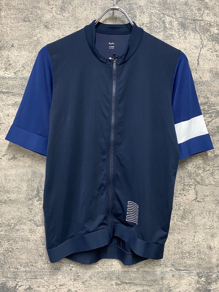 JQ002 ラファ Rapha PRO TEAM TRAINING JERSEY 半袖 サイクルジャージ ネイビー XL