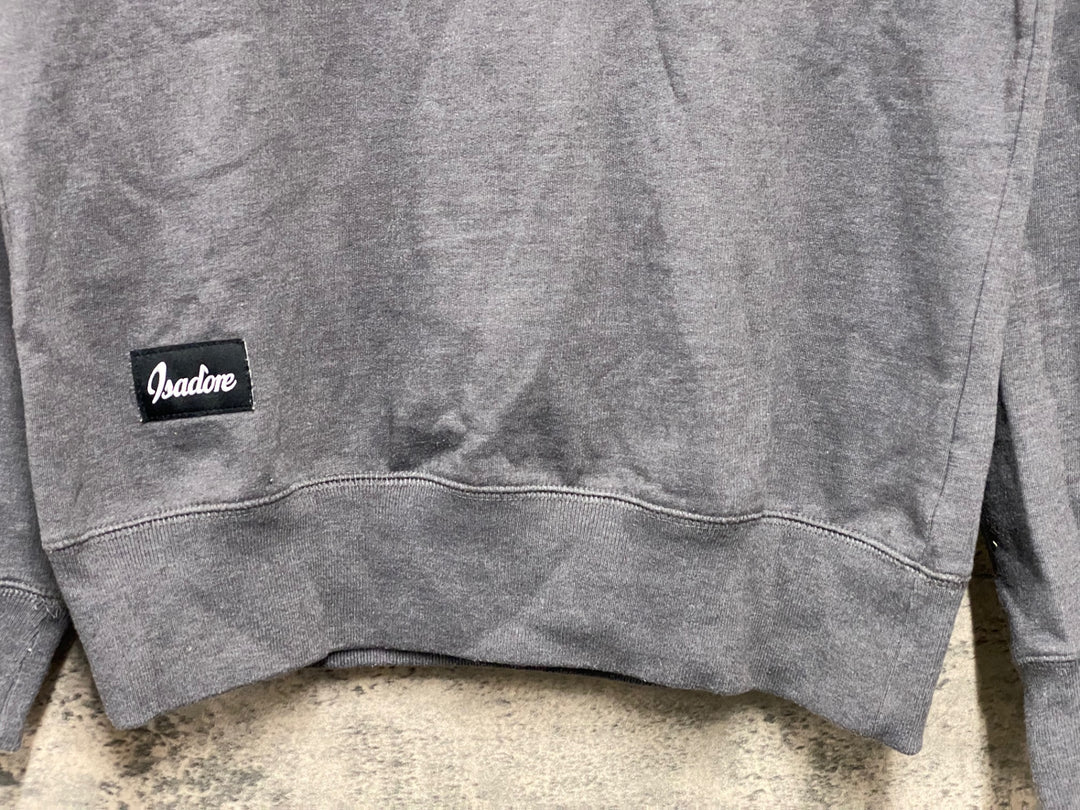 JG369 イザドア Isadore 長袖 Tシャツ グレー S 裏起毛 厚手
