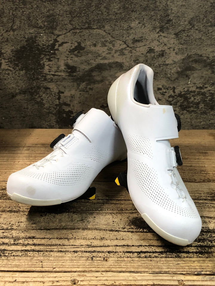 JU904 シマノ SHIMANO RC9 SH-RC903M W01E ビンディングシューズ 白 EU42