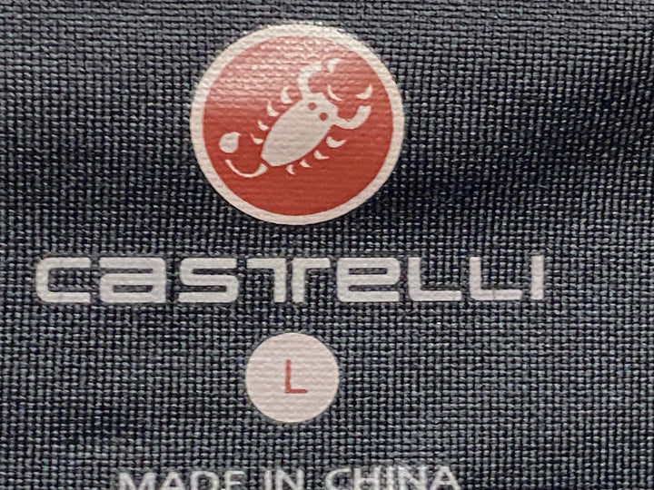 JT667 カステリ CASTELLI 長袖 サイクルジャケット 白 黒 L 裏起毛 GORE WINDSTOPPER