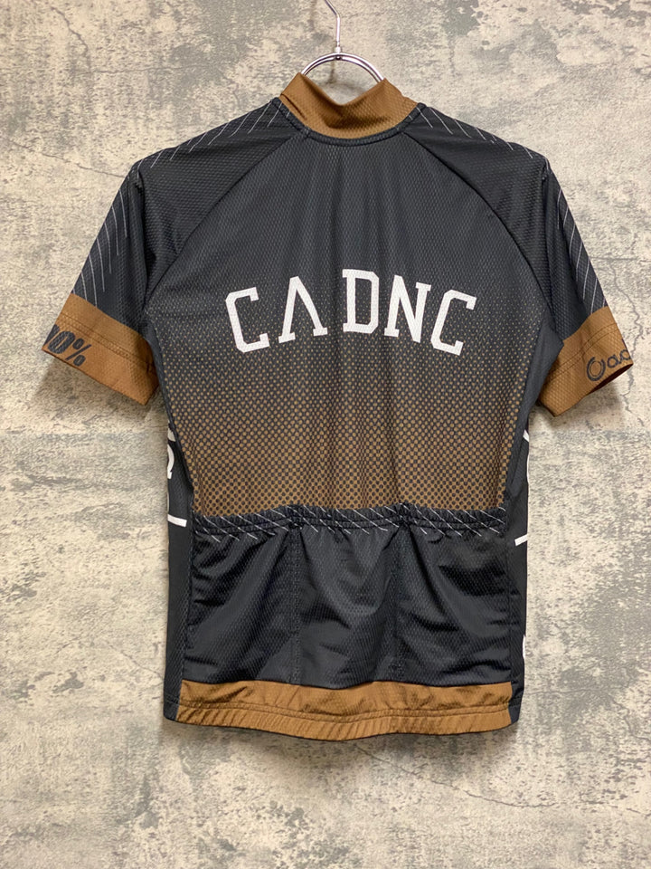 JQ519 ケイデンス Cadence 半袖サイクルジャージ 黒茶 S 100% LTD