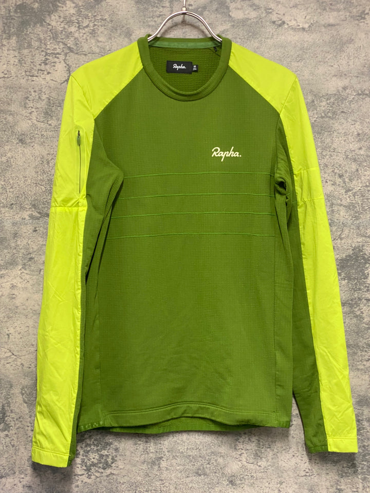 KF565 ラファ Rapha EXPLORE LONG SLEEVE PULLOVER 長袖 サイクルジャージ 緑 XS