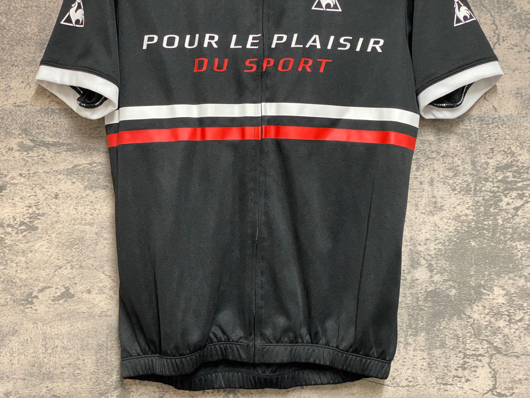 JP149 ルコックスポルティフ le coq sportif 半袖 サイクルジャージ 黒 M