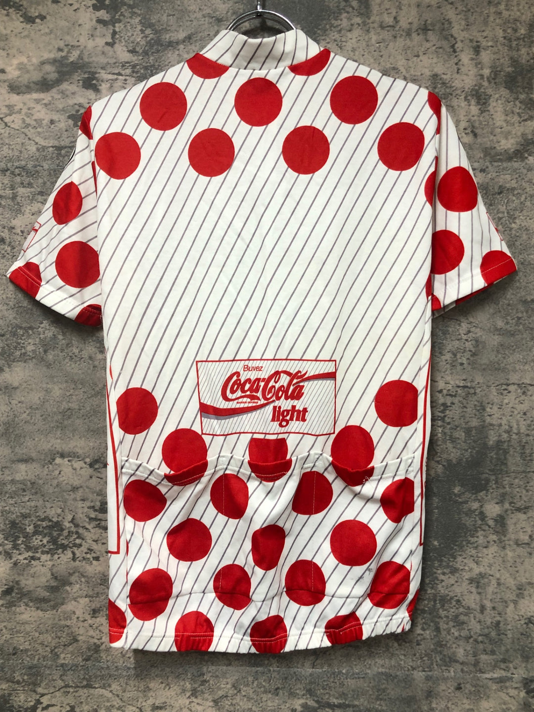 JV747 カステリ CASTELLI 半袖サイクルジャージ 白赤 ハーフジップ 3