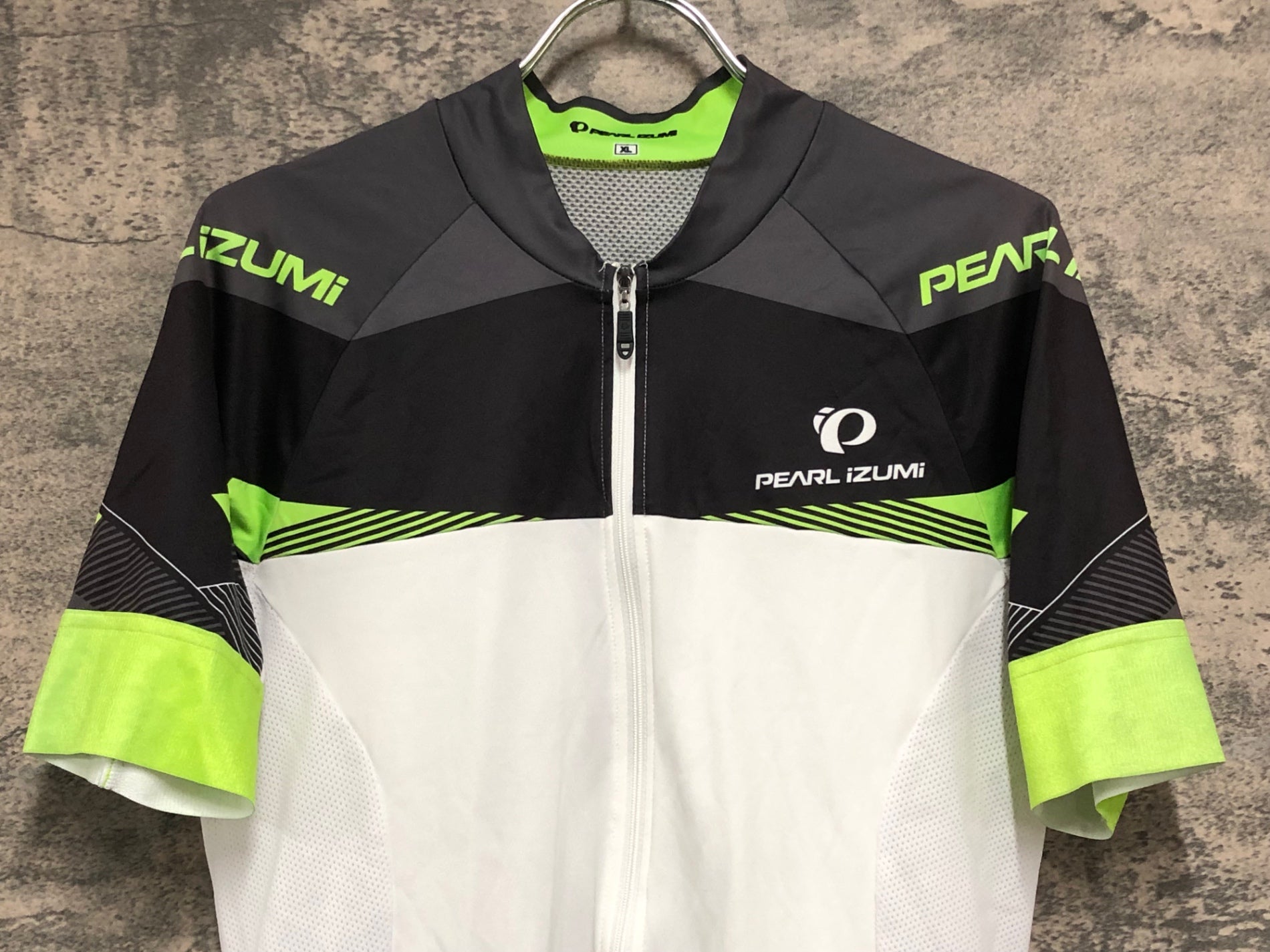 KE461 パールイズミ PEARL iZUMi 半袖 サイクルジャージ 白 グレー 黄
