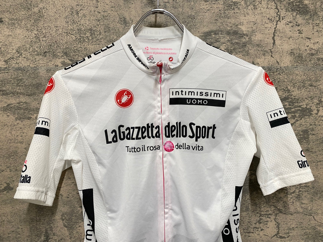 JZ993 カステリ CASTELLI 半袖 サイクルジャージ 白 S Giro d'Italia