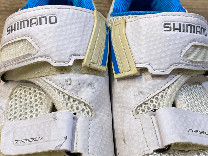 KC367 シマノ SHIMANO TR9 SH-TR900W W ビンディングシューズ SPD-SL 白 レディース EU38 ※ガリ傷