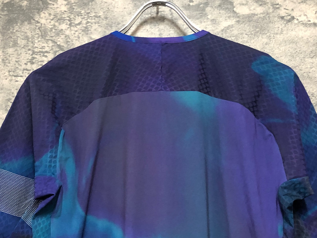 KM111 ラファ Rapha PRO TEAM AERO JERSEY OIL SLICK 半袖 サイクルジャージ 紫 XL