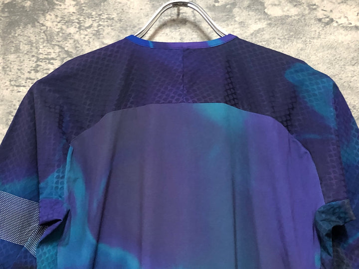 KM111 ラファ Rapha PRO TEAM AERO JERSEY OIL SLICK 半袖 サイクルジャージ 紫 XL
