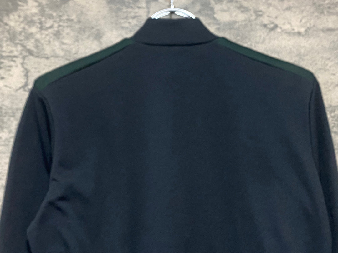 KQ637 パールイズミ PEARL iZUMi 長袖 ベースレイヤー 黒 深緑 M ハーフジップ