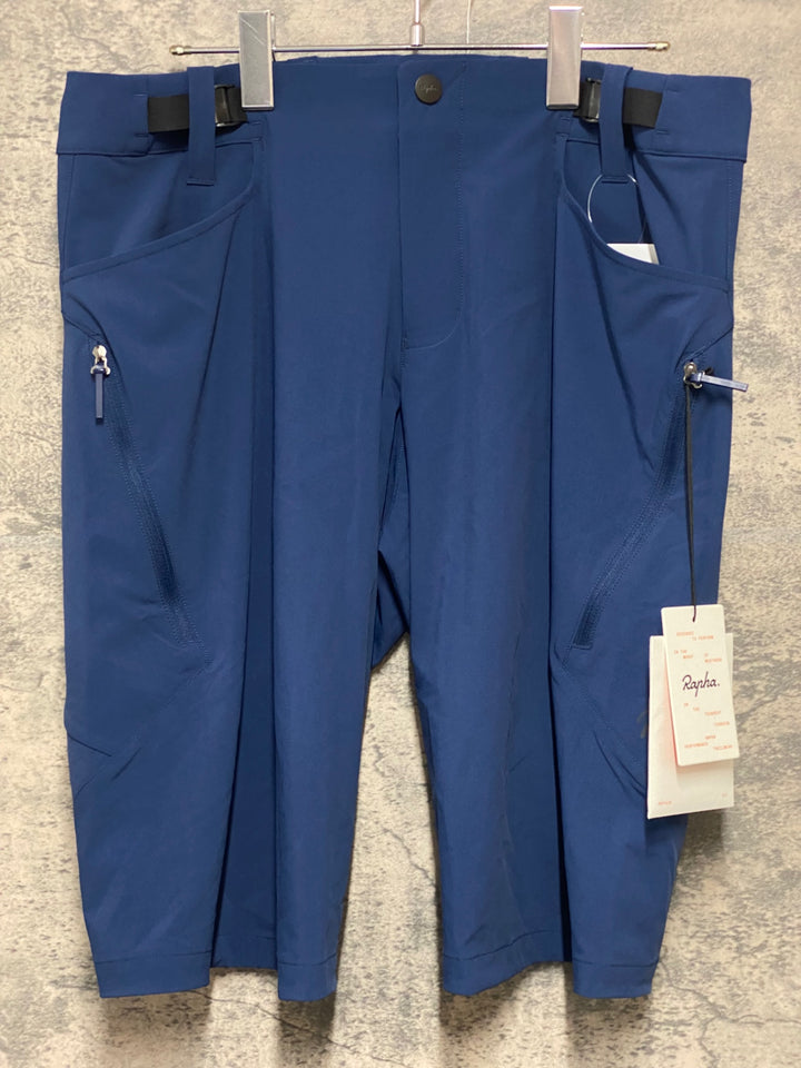 KM154 ラファ Rapha TRAIL SHORTS サイクルパンツ 紺 M