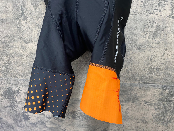 JW456 ラファ Rapha MEN'S PRO TEAM BIB SHORTS ビブショーツ 黒 オレンジ M Pedalist PINARELLO