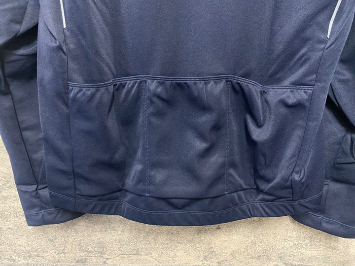 JG707 ルコックスポルティフ le coq sportif 長袖 サイクルジャージ 濃紺 赤 L 裏起毛