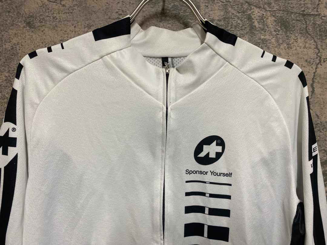 JR296 アソス ASSOS LS.MILLE 長袖 サイクルジャージ 白 M