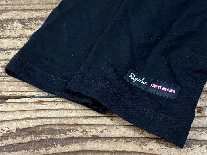 KI202 ラファ Rapha ビブニッカー FINEST MERINO ニーカバー 黒 M ※ゴム劣化