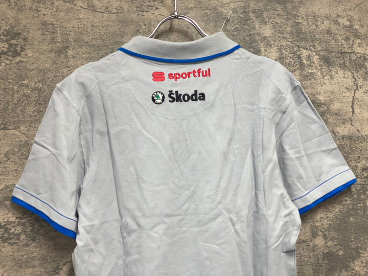 JV545 スポーツフル sportful 半袖 ポロシャツ グレー M ITALIA Skoda