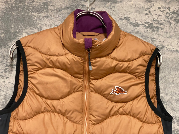 KF514 カフェドシクリステ Cafe du Cycliste ALEXIA unisex サイクルベスト ジレ 茶色 XS