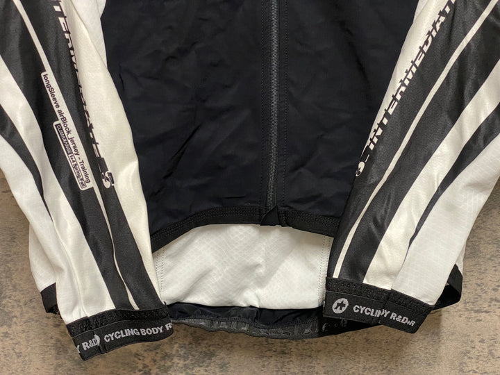 JQ144 アソス assos iJ Intermediate s7 Jersey 長袖サイクルジャケット 白黒 M 裏起毛