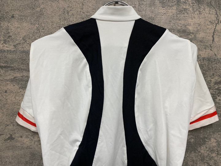 JS658 カステリ CASTELLI 半袖 サイクルジャージ 白 黒 赤 M