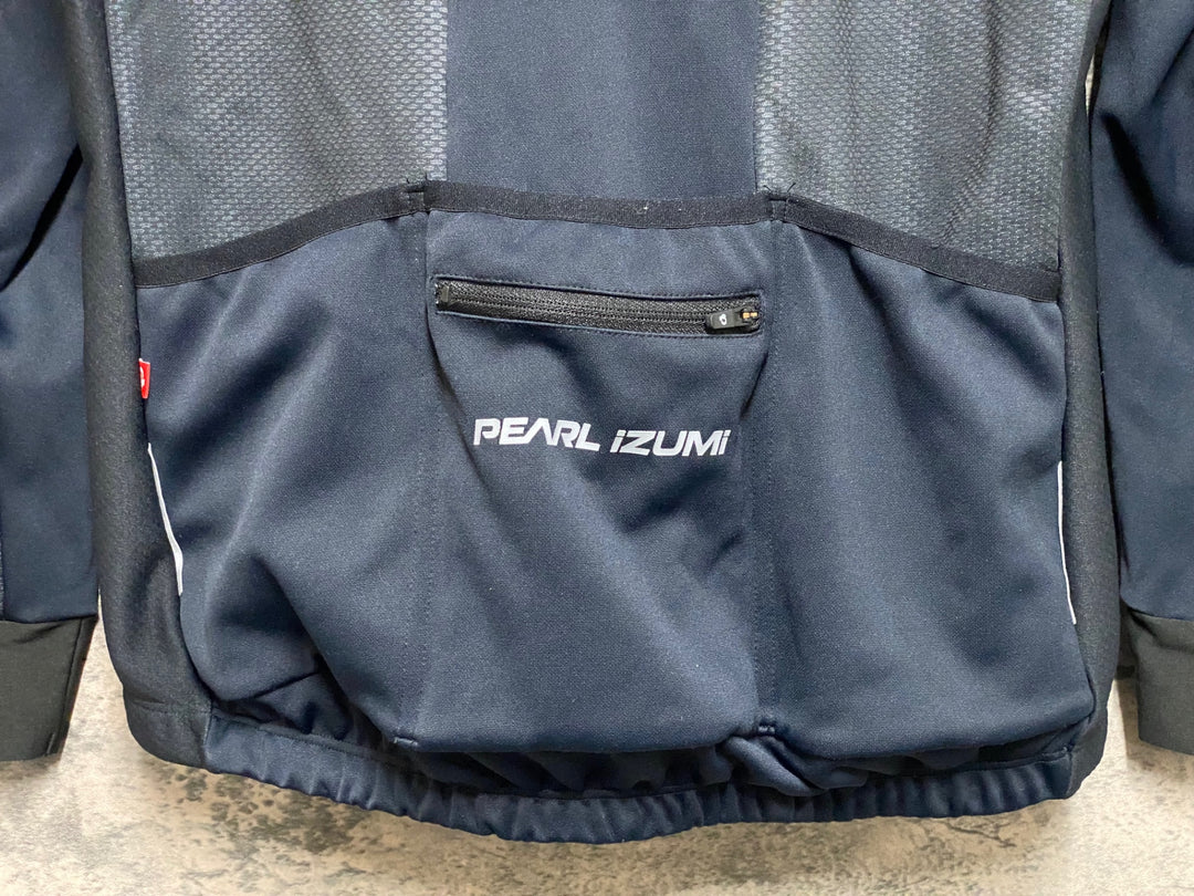 KE195 パールイズミ PEARL iZUMi 長袖 サイクルジャケット 白黒 L 裏起毛 赤タグ