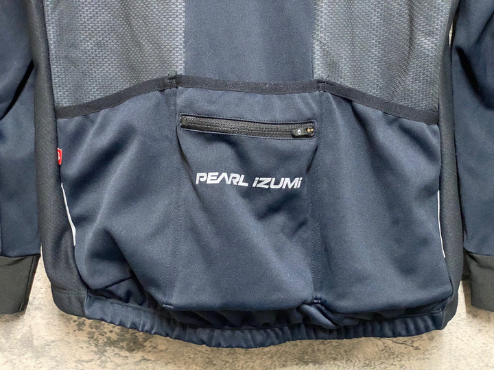 KE195 パールイズミ PEARL iZUMi 長袖 サイクルジャケット 白黒 L 裏起毛 赤タグ