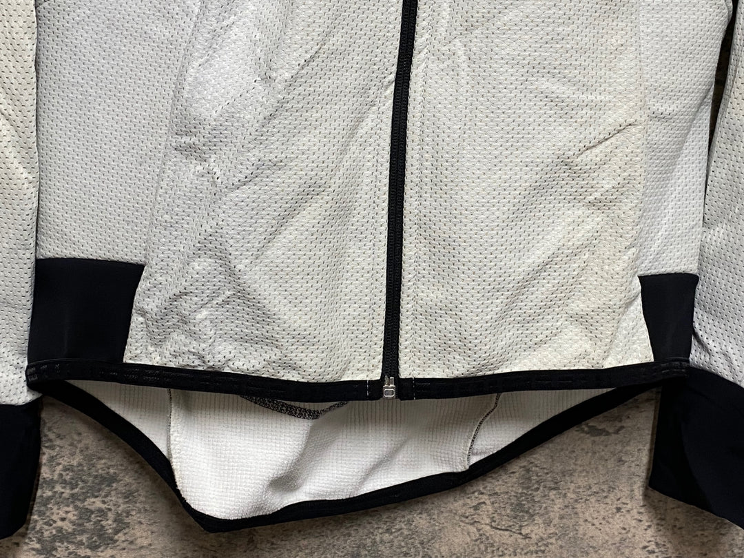 JQ218 アソス assos AIR BLOCK 851 winter plus 長袖サイクルジャケット 白黒 M 裏起毛