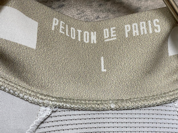 JR235 プロトンドパリ Peloton de Paris 半袖 サイクルジャージ ベージュ L