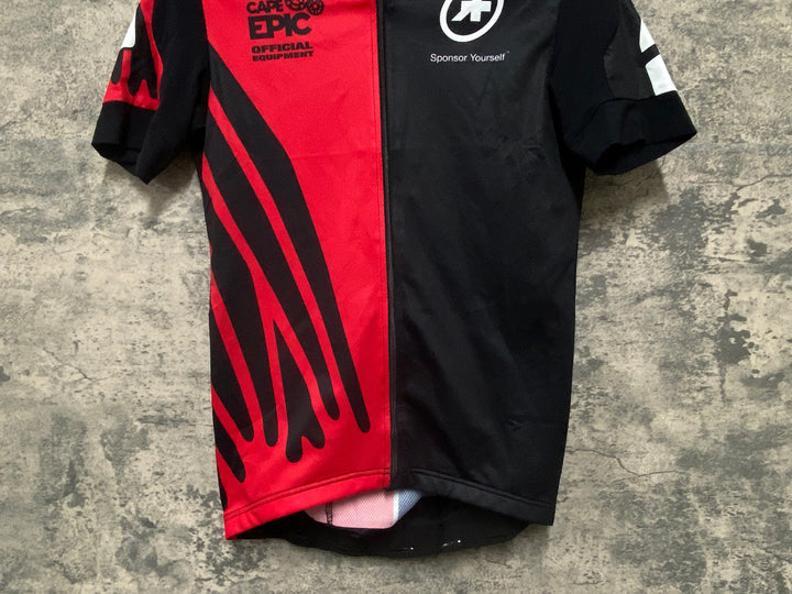 JG626 アソス assos Cape Epic XC Evo 7 Jersey SS 半袖 サイクルジャージ 赤黒 S