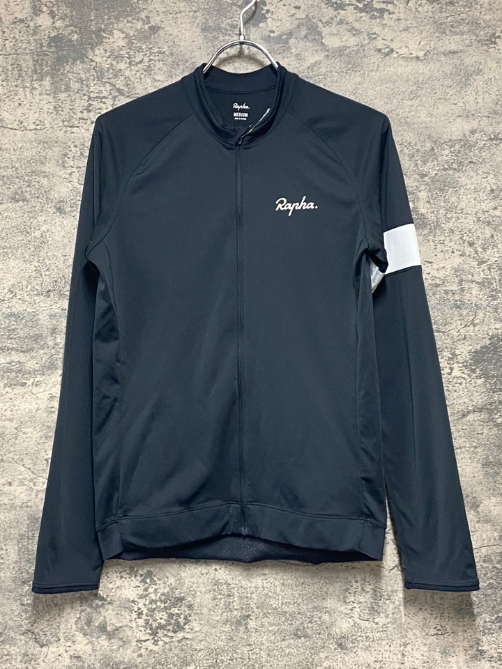 KC567 ラファ Rapha WOMEN'S CORE LONG SLEEVE JERSEY 長袖 サイクルジャージ 黒 M 裏起毛