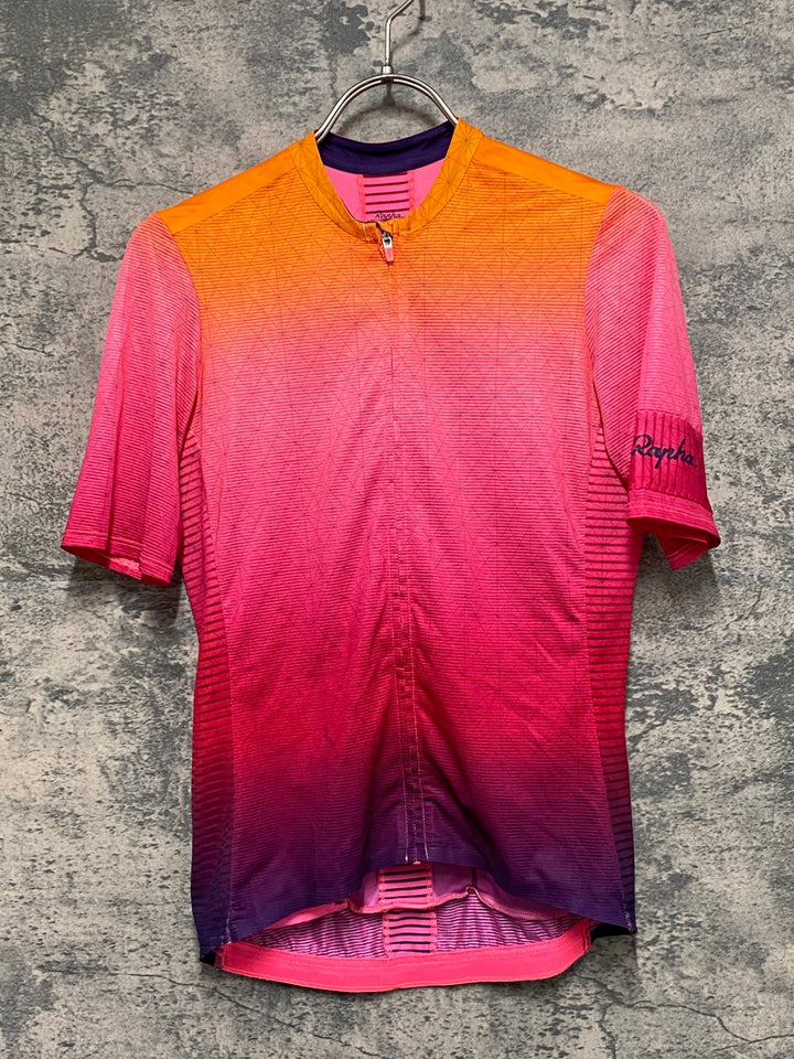 KF592 ラファ Rapha ODE TO THE SUN SOUPLESSE FLYWEIGHT JERSEY 半袖 サイクルジャージ ピンク S レディース