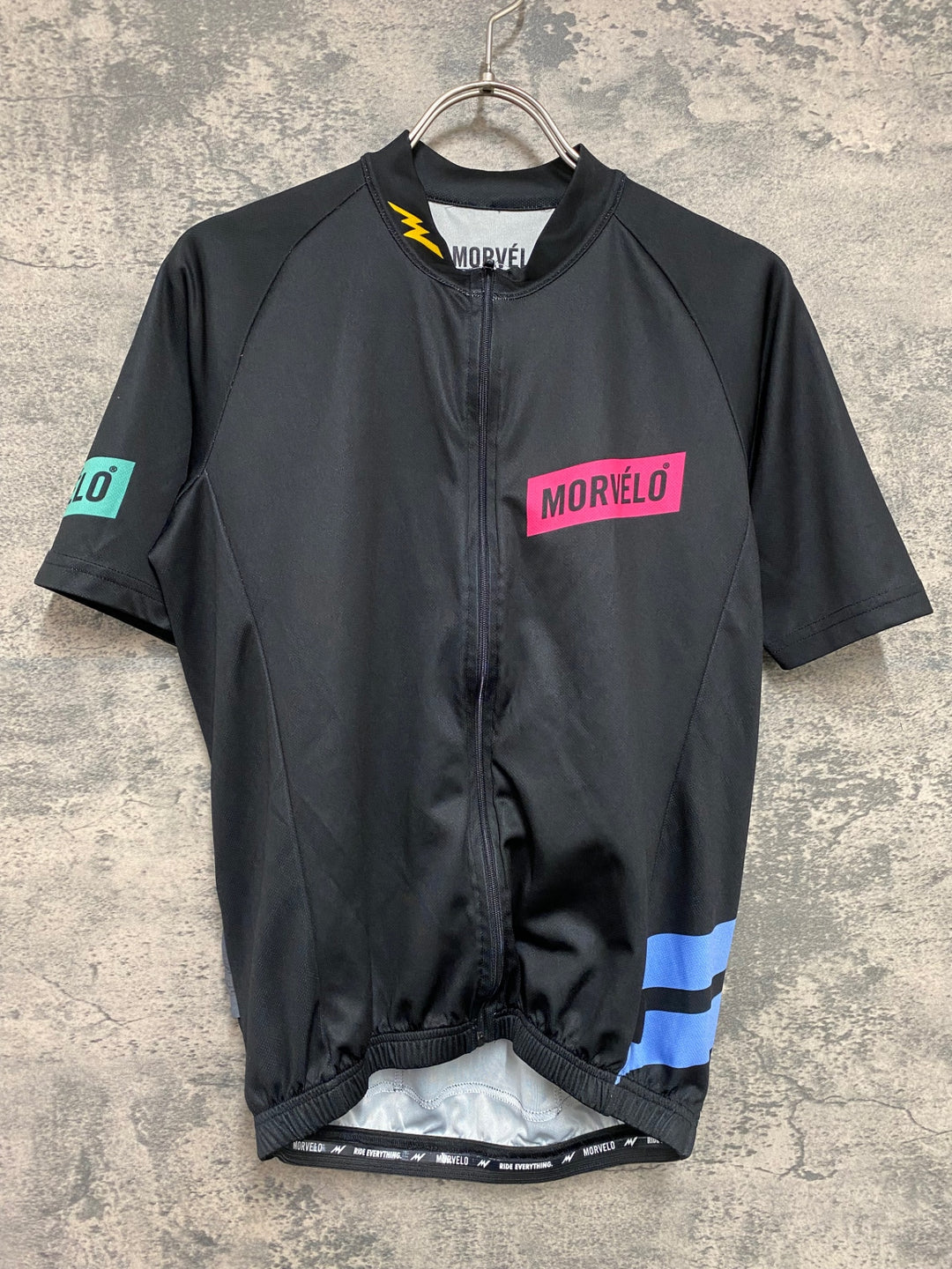 KC378 モルベロ MORVELO 半袖 サイクルジャージ黒 S ※汚れ