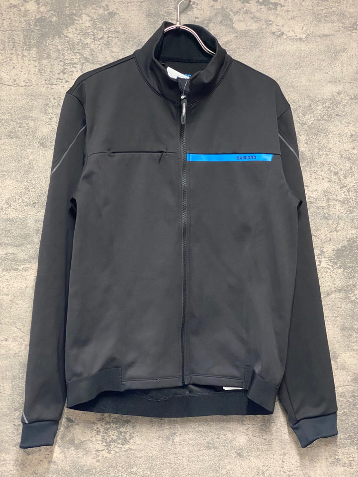 JW037 シマノ SHIMANO 長袖 サイクルジャケット 黒 L 裏起毛