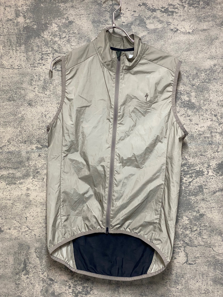 JS587 スペシャライズド SPECIALIZED ジレ サイクルベスト 薄茶 S ※汚れ