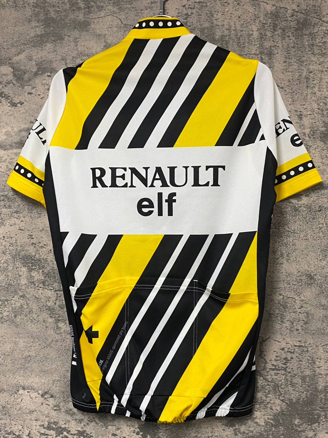 JG893 アソス assos 半袖サイクルジャージ 白黄 XS RENAULT elf