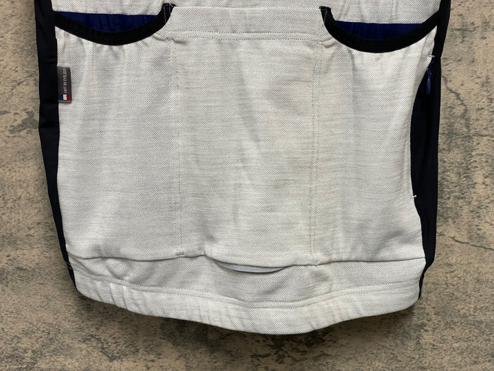 KF093 カフェドシクリステ CAFE DU CYCLISTE EGLANTINE Man 半袖 サイクルジャージ オフホワイト 黒 XL
