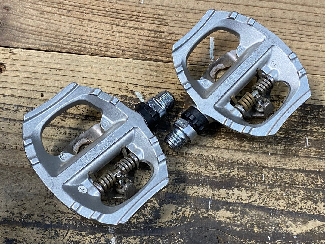 JY466 シマノ SHIMANO PD-A530 ビンディングペダル シルバー SPD 片面フラット