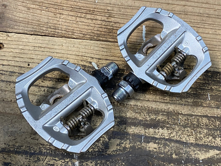 JY466 シマノ SHIMANO PD-A530 ビンディングペダル シルバー SPD 片面フラット