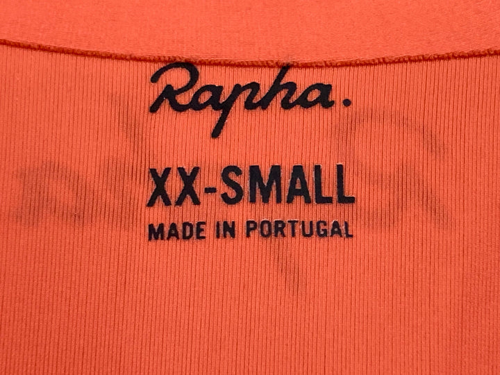 JE270 ラファ Rapha SOUPLESSE WINTER TIGHTS WITH PAD ビブタイツ ダークネイビー オレンジ レディース XXS 裏起毛