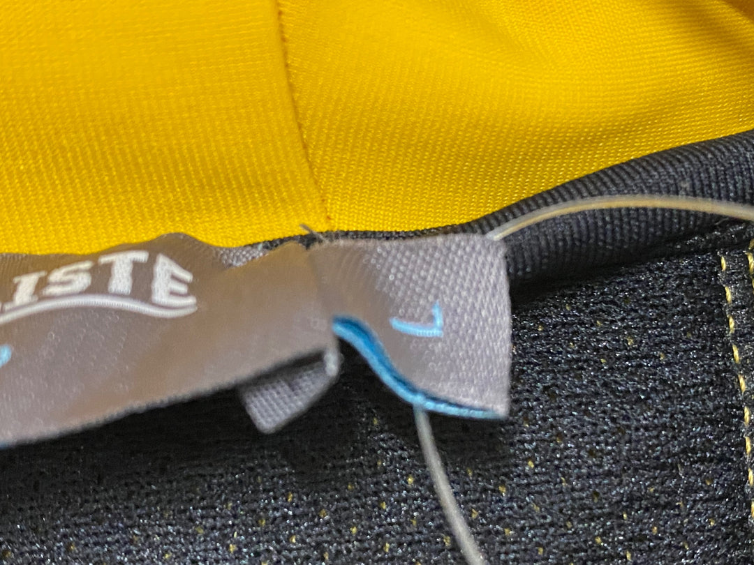 JY659 カフェドシクリステ CAFE DU CYCLISTE PENELOPE Unisex 長袖 フーディ サイクルジャージ 茶 黄 L 裏起毛