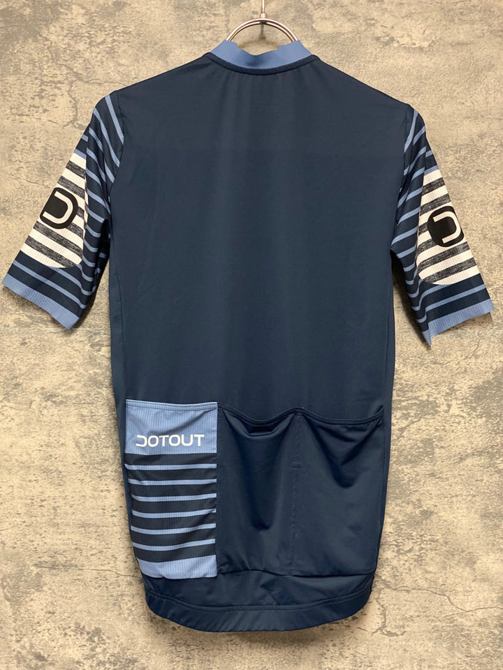 KM228 ドットアウト DOTOUT Horizon Jersey 半袖 サイクルジャージ 紺 M