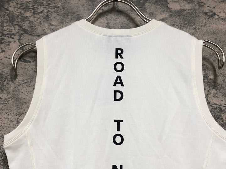KM713 パスノーマルスタジオ PAS NORMAL STUDIOS MID SLEEVELESS BASELAYER ノースリーブ ベースレイヤー 白 S