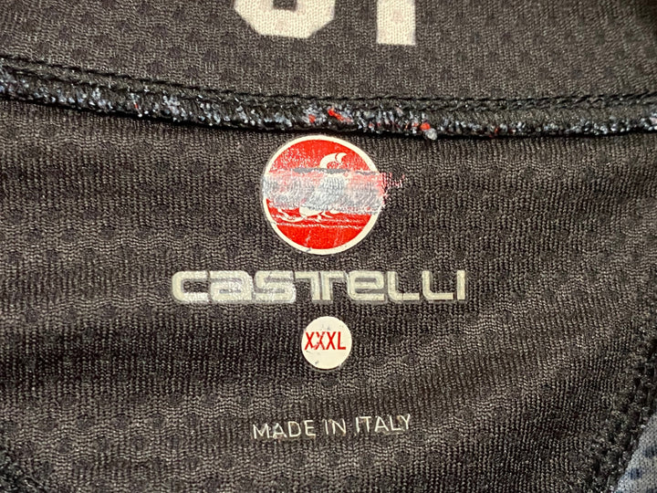 JN596 カステリ castelli 半袖サイクルジャージ 黒 3T XXXL ほつれあり