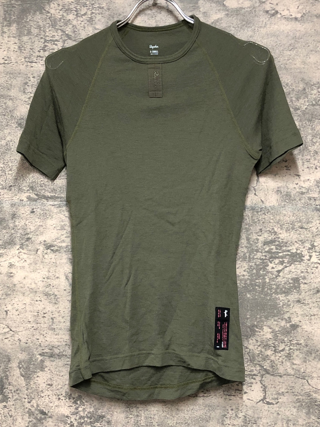 KD904 ラファ Rapha MERINO BASE LAYER - SHORT SLEEVE 半袖 ベースレイヤー カーキ XS
