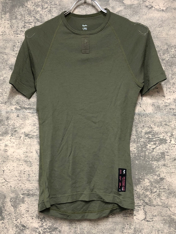 KD904 ラファ Rapha MERINO BASE LAYER - SHORT SLEEVE 半袖 ベースレイヤー カーキ XS