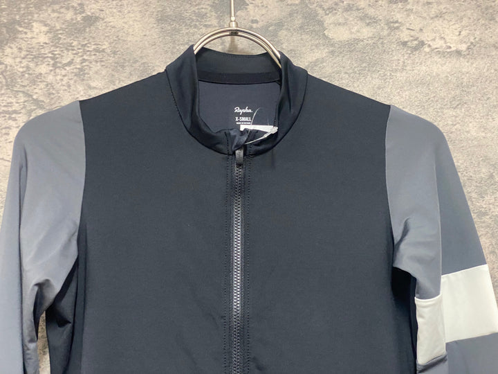 JN505 ラファ Rapha PRO TEAM LONG SLEEVE TRAINING JERSEY 長袖 サイクルジャージ 紺 グレー XS