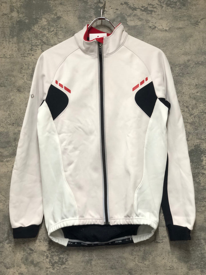 KN005 パールイズミ PEARL iZUMi 長袖 サイクルジャージ 白 M 裏起毛 WINDBREAK
