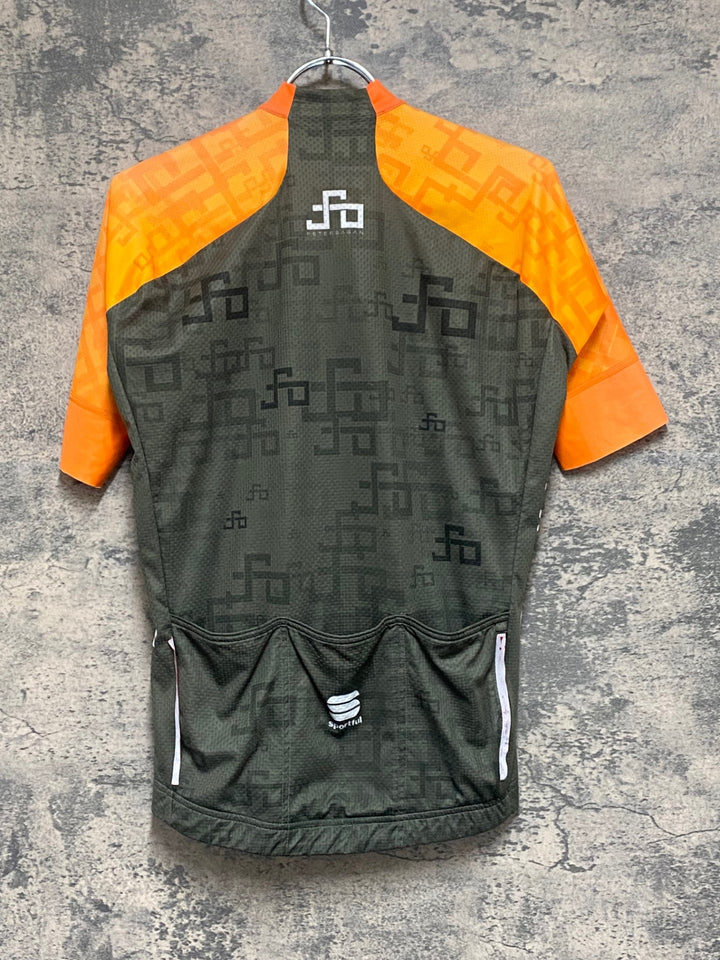 KM615 スポーツフル sportful 半袖 サイクルジャージ オリーブ オレンジ M sagan